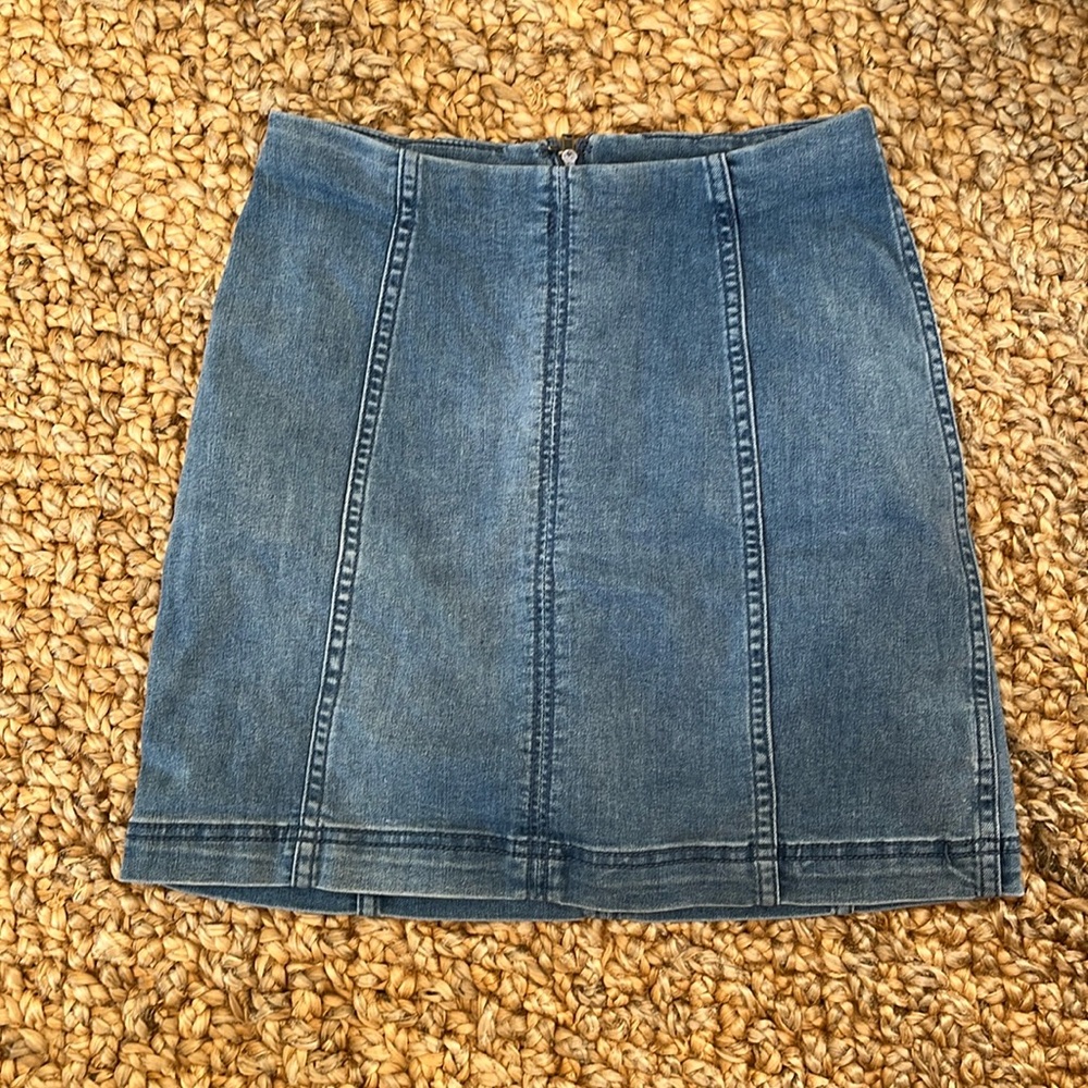 Free People Denim Skirt Blue Jean